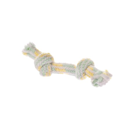 Jouet en corde chenille à 2 nœuds - Jouet à mâcher et à tirer durable - Chanvre Canapa naturel