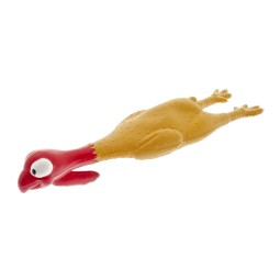 Dinde aux grands yeux - Jouet couineur à mâcher et à jouer - Design amusant - Latex durable