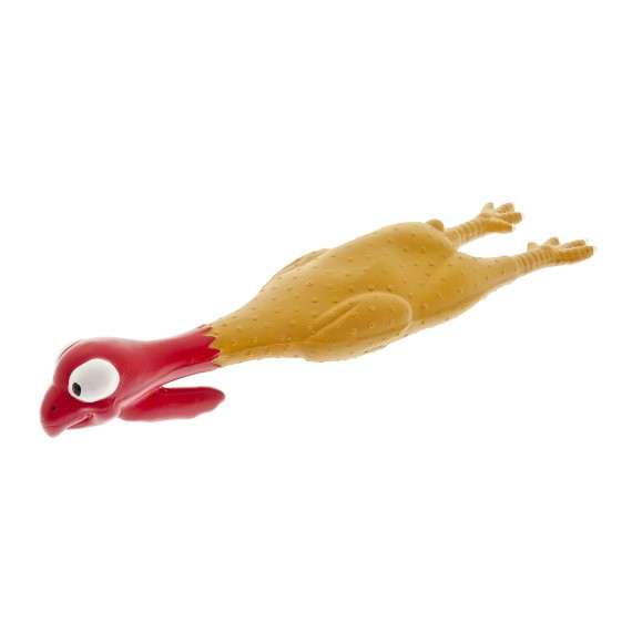 Dinde aux grands yeux - Jouet couineur à mâcher et à jouer - Design amusant - Latex durable
