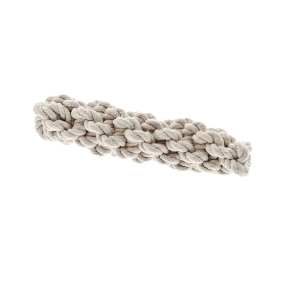 Jouet dentaire torsadé en coton naturel - À mâcher et à soigner les dents - 20 cm