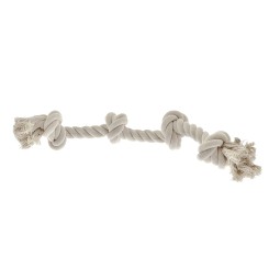 Coton dentaire 4 nœuds - Mâcher et soins dentaires - Coton naturel - 64 cm