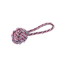 Jouet en coton et jute - Balle en corde résistante avec poignée - Coton - 23 x Ø 8 cm
