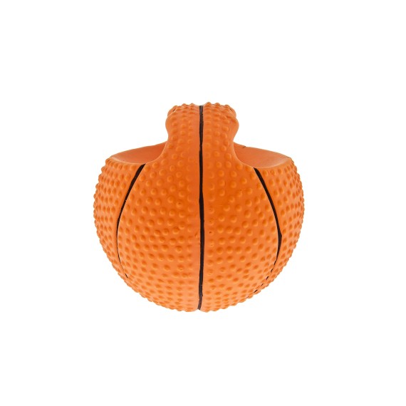 Ballons de basket en latex avec poignée - Jouet à mâcher et à jouer durable - Ensemble de 6 pièces - 12 cm
