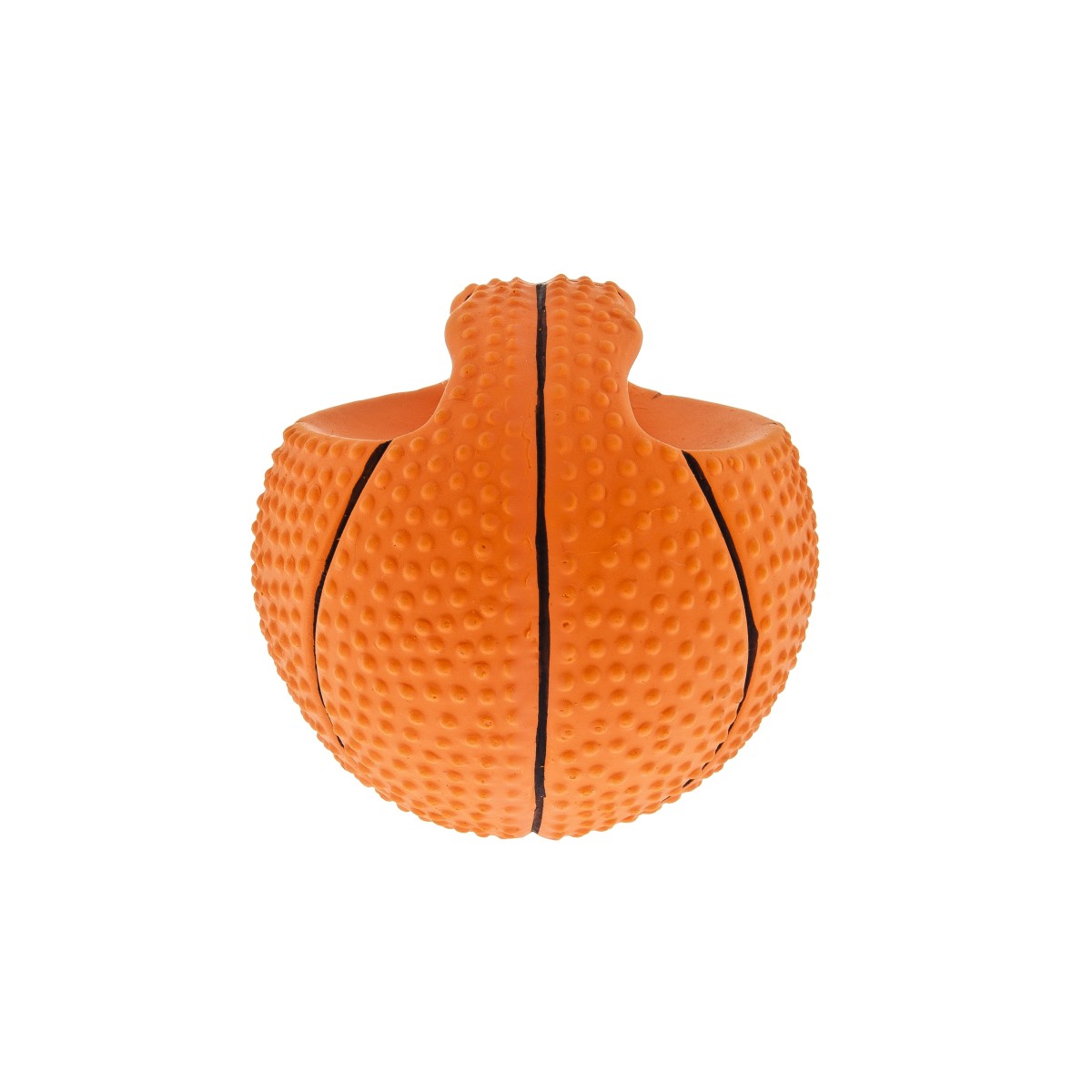 Ballons de basket en latex avec poignée - Jouet à mâcher et à jouer durable - Ensemble de 6 pièces - 12 cm