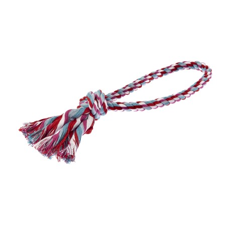 Jouet en coton et jute - Corde résistante avec poignée épaisse - Coton - 40 cm