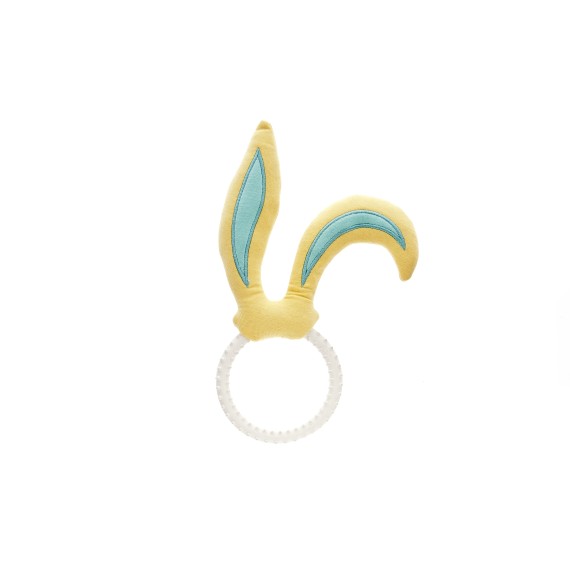 Anneaux pour lapin - Jouet à mâcher avec oreilles de lapin - Ensemble de 9 pièces - 23,5 cm