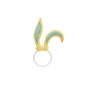 Anneaux pour lapin - Jouet à mâcher avec oreilles de lapin - Ensemble de 9 pièces - 23,5 cm