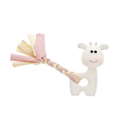 Jouet girafe - Queue en tissu à mâcher et à jouer - Lot de 12 pièces - 12 x 9 cm