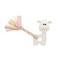Jouet girafe - Queue en tissu à mâcher et à jouer - Lot de 12 pièces - 12 x 9 cm
