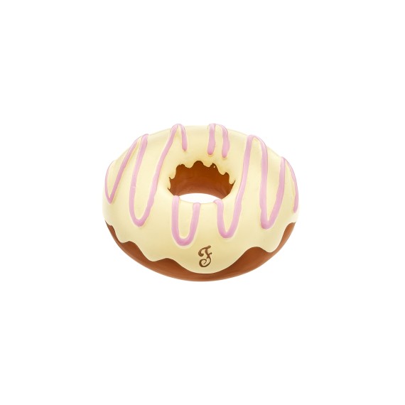 Jouets pour animaux en latex Donuts - Motif à mâcher coloré - Lot de 4 - 11 cm
