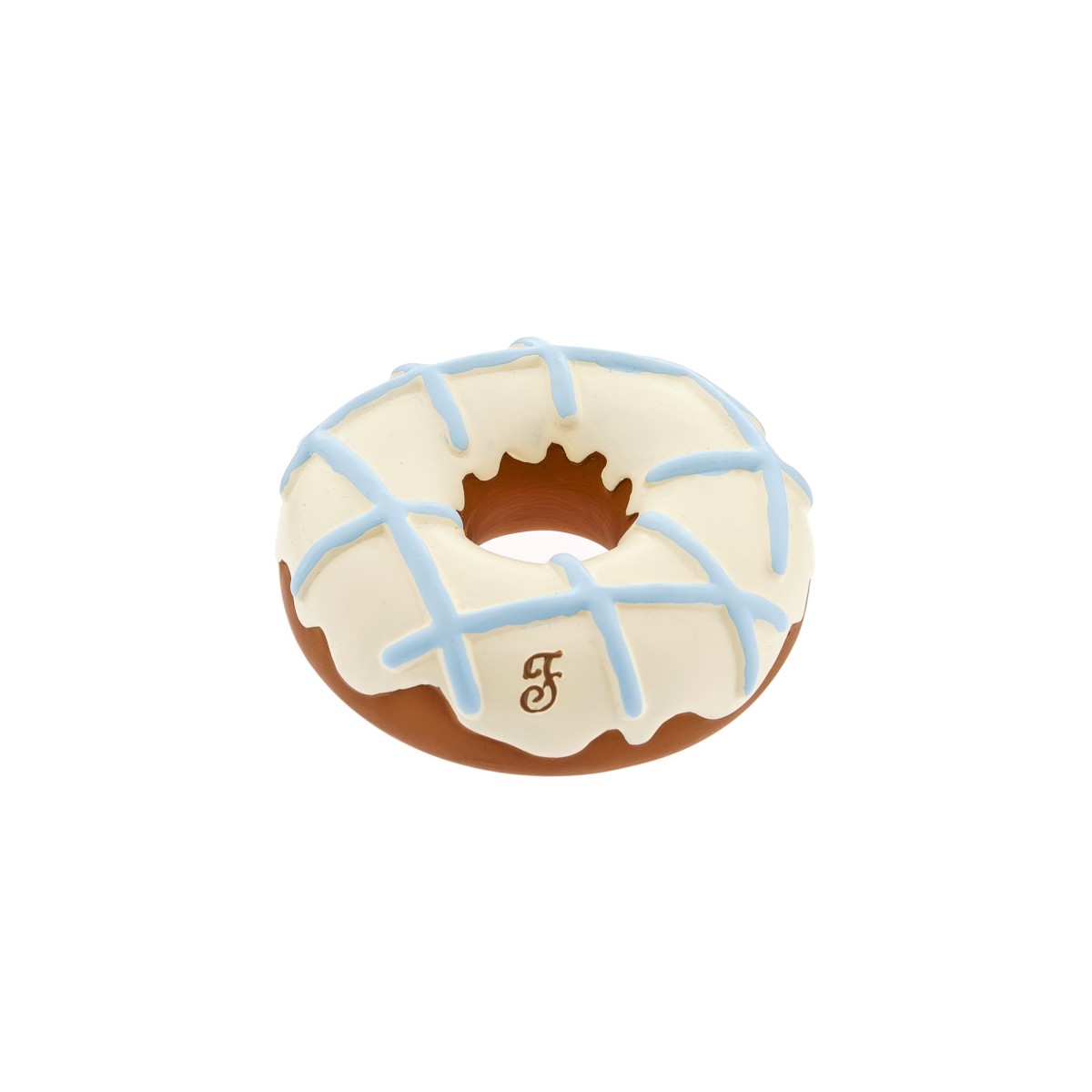 Jouets pour animaux en latex Donuts - Motif à mâcher coloré - Lot de 4 - 11 cm