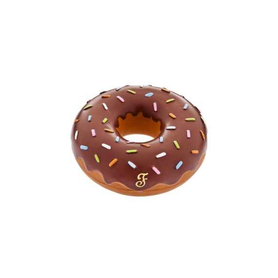 Jouets pour animaux en latex Donuts - Motif à mâcher coloré - Lot de 4 - 11 cm