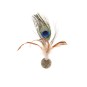 Balle en plumes de paon - Jouet d'enrichissement à l'herbe à chat - Lot de 6 - 18 x 3,5 x 3,5 cm