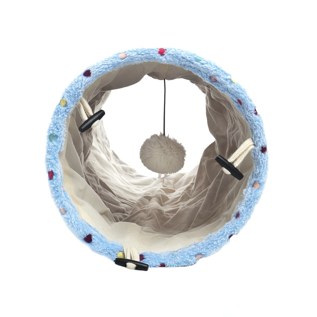 Tunnel souple pour animaux de compagnie - Cachette confortable et espace de jeu - Polyester - GTT658-P
