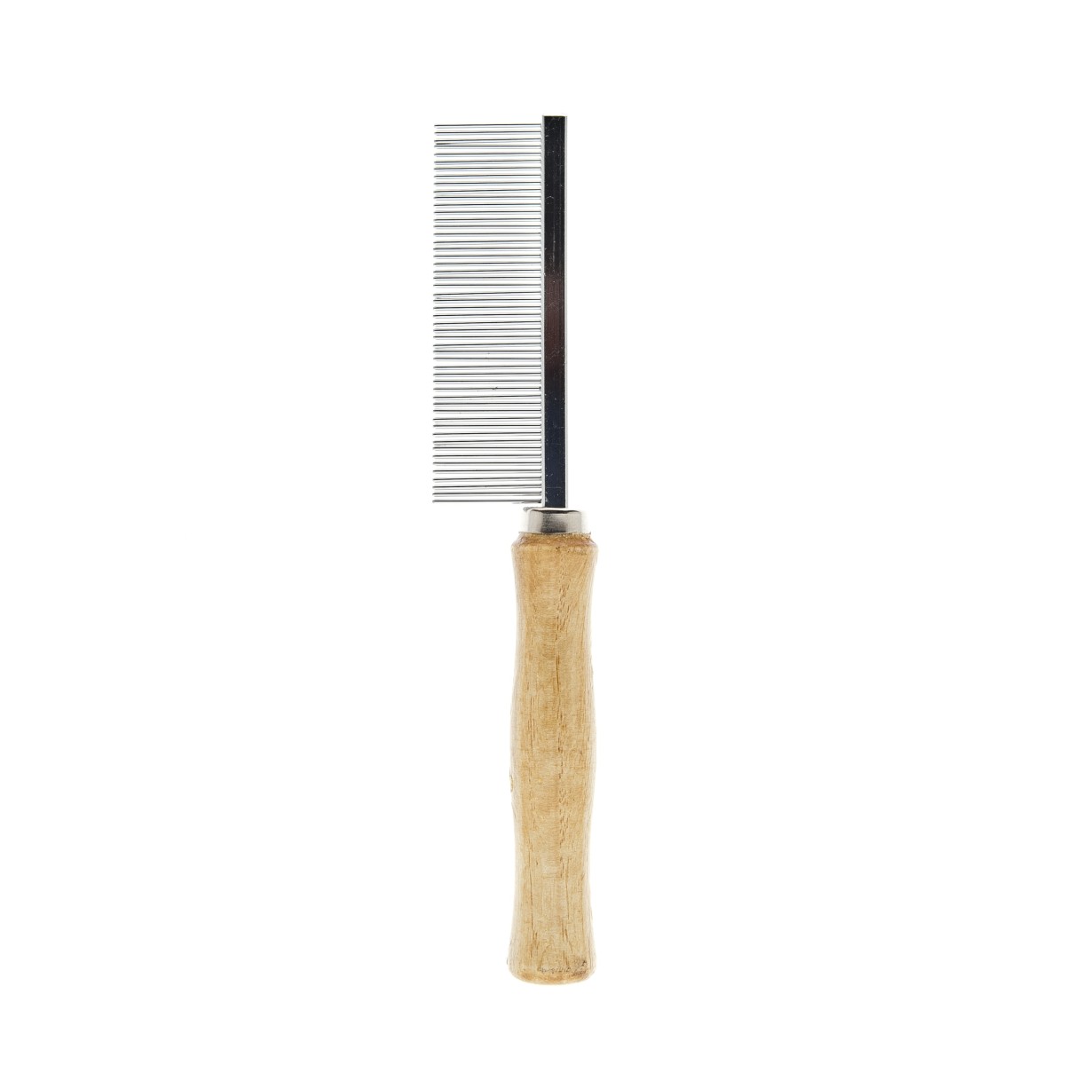 Peigne anti-tiques – Peigne en acier avec manche en bois – Accessoire de toilettage pour animaux - PTT1000B-P
