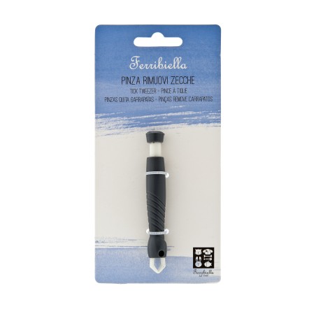 Pince à tiques – Outil de précision pour retirer les tiques – Manche en acier et bois – Peigne à 70 dents - PTT101-P