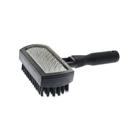 Pince à cheveux double en plastique – Outil de toilettage – Élimine les poils morts, les nœuds et les nœuds - PTTS998-P