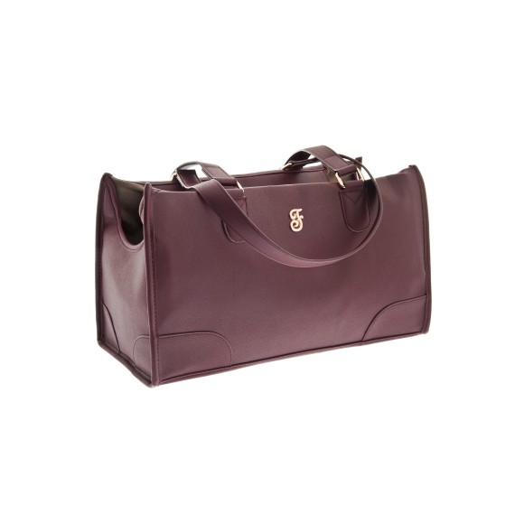 Sac de transport Mokka – Avec poche, laisse de sécurité et sac en tissu – Similicuir et polyester - T1112-P