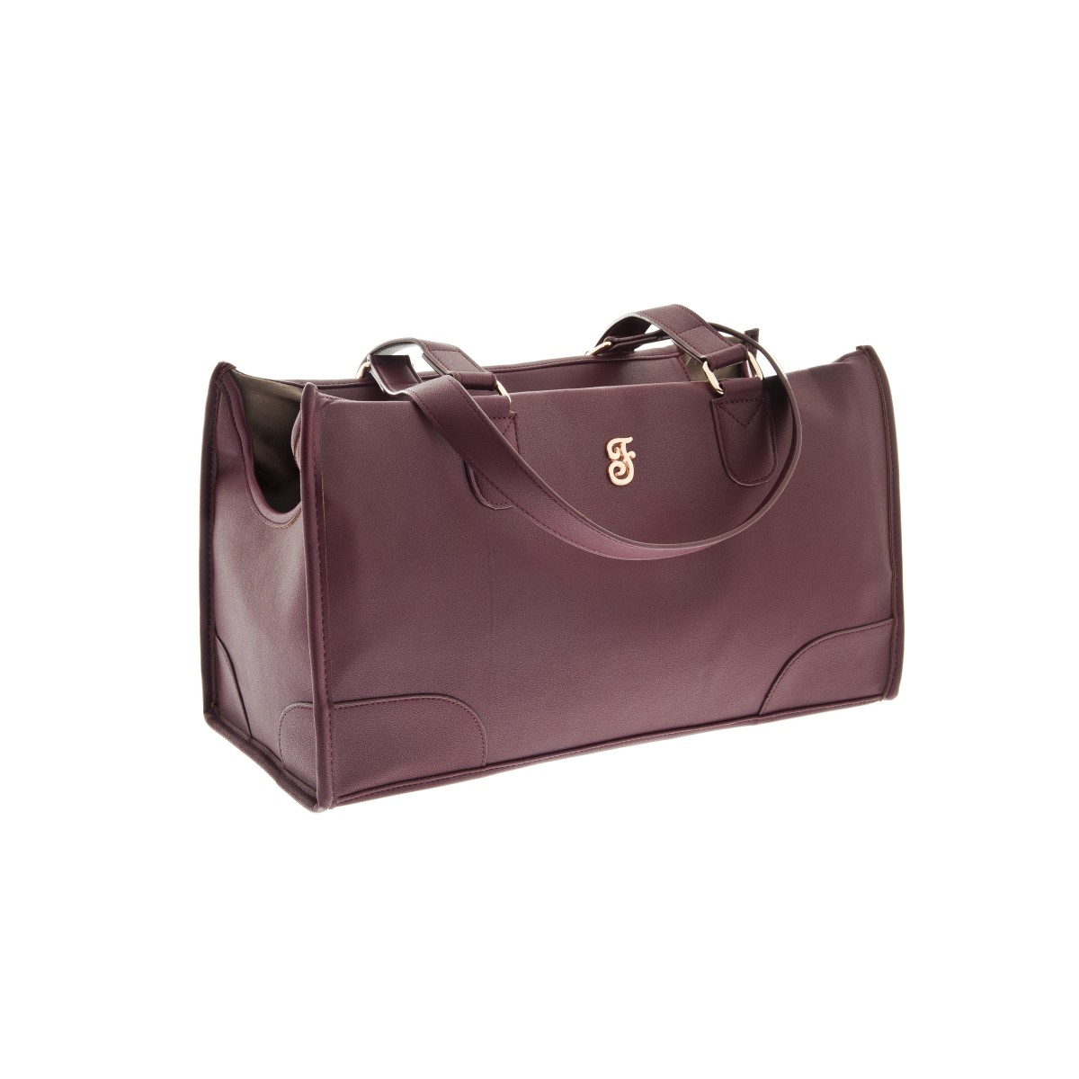 Sac de transport Mokka – Avec poche, laisse de sécurité et sac en tissu – Similicuir et polyester - T1112-P