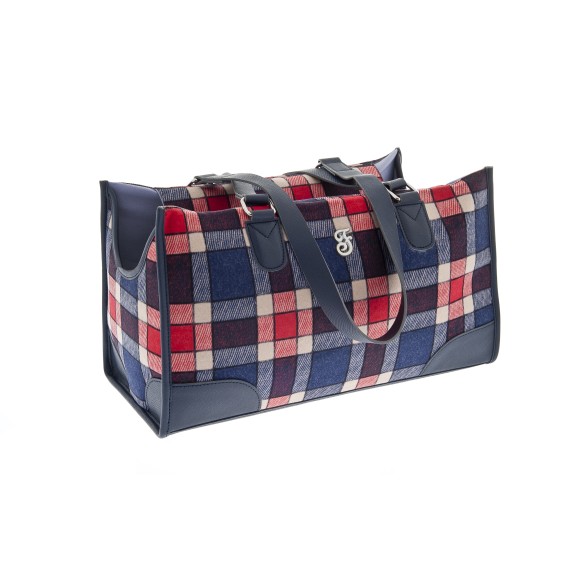 Sac de transport Mokka – Avec poche, laisse de sécurité et sac en tissu – Similicuir et polyester - T1112-P