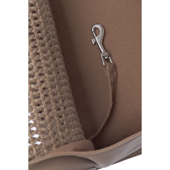Sac de transport Belle – Avec laisse intérieure – PVC, similicuir et coton – 40x30x20 cm - T1177-P