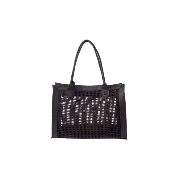 Sac de transport Belle – Avec laisse intérieure – PVC, similicuir et coton – 40x30x20 cm - T1177-P