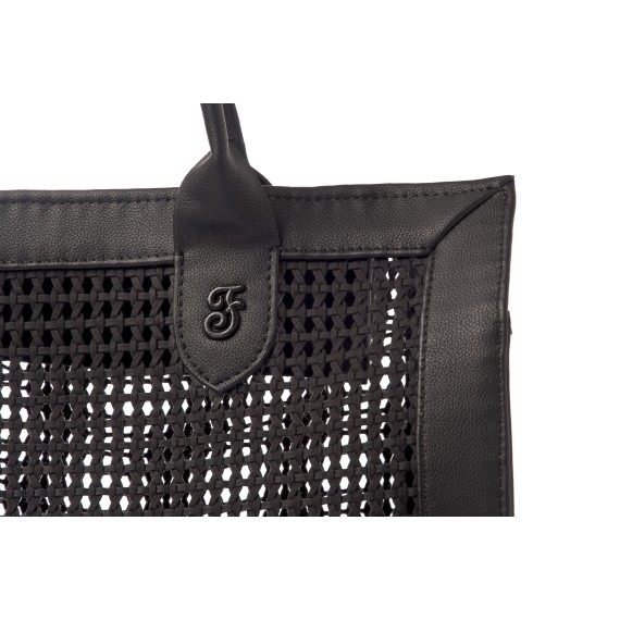 Sac de transport Belle – Avec laisse intérieure – PVC, similicuir et coton – 40x30x20 cm - T1177-P