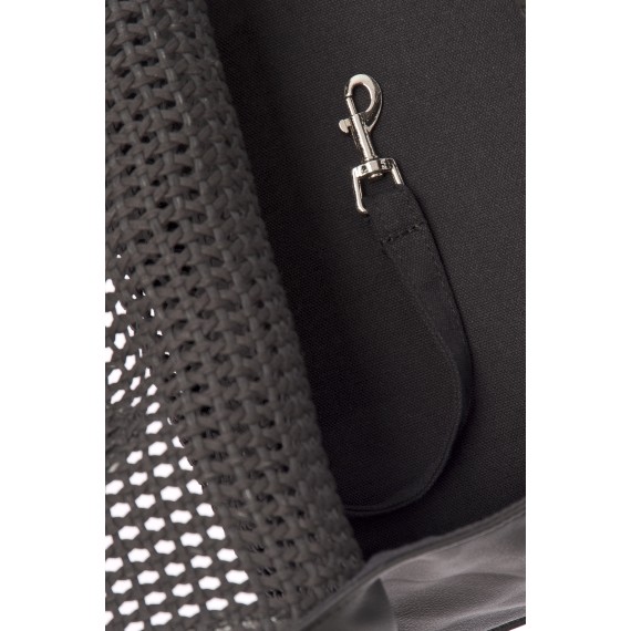 Sac de transport Belle – Avec laisse intérieure – PVC, similicuir et coton – 40x30x20 cm - T1177-P